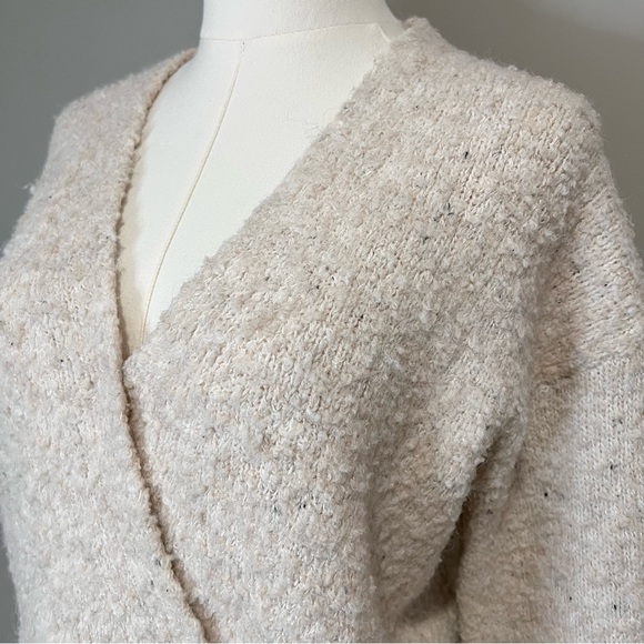 ASTR The Label Wool Blend Textured Wrap Sweater Size M - Picture 3 of 10